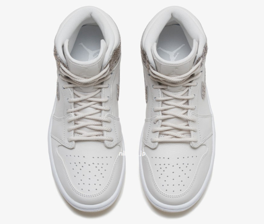 Air Jordan 1,AJ1,AH7389-004,发售  野性蛇纹皮革！Air Jordan 1 白蛇配色将于下月发售