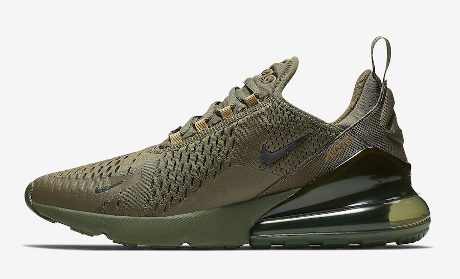 Nike,Air Max270,发售,AH8050-301  军事风橄榄绿来袭！全新 Air Max 270 “Olive” 将于近期发售