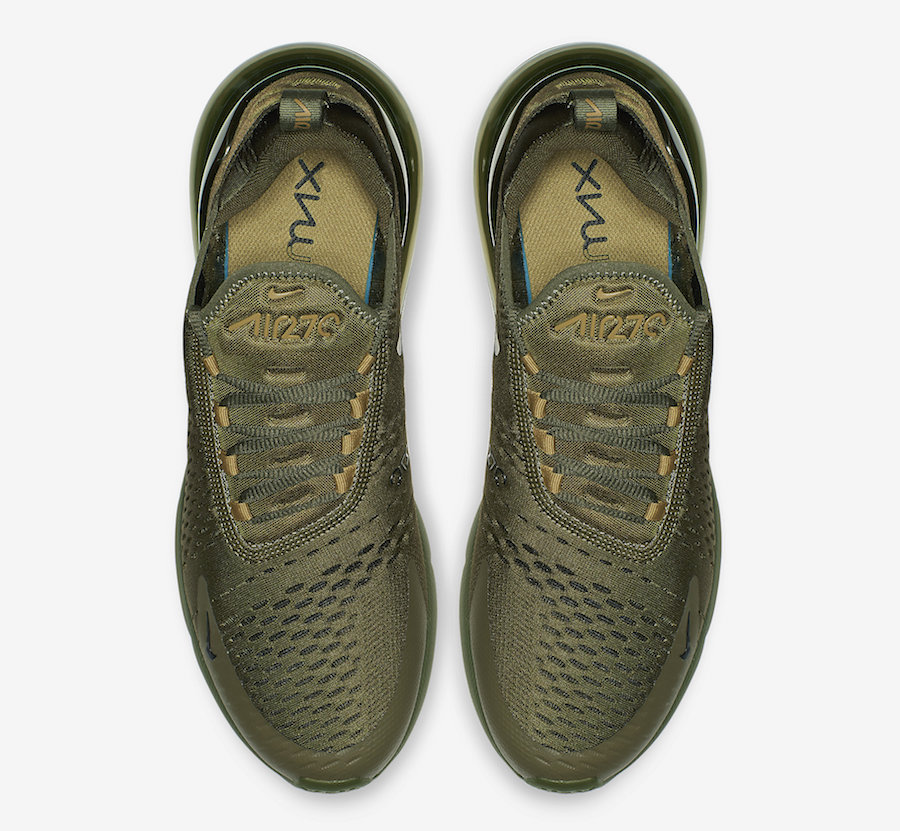 Nike,Air Max270,发售,AH8050-301  军事风橄榄绿来袭！全新 Air Max 270 “Olive” 将于近期发售