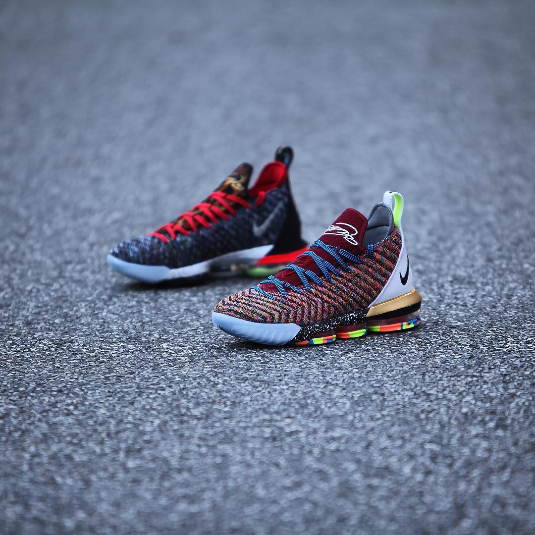 Nike,LeBron 16  鸳鸯配色实物释出！LeBron 16 “1 THRU 5” 本周发售！