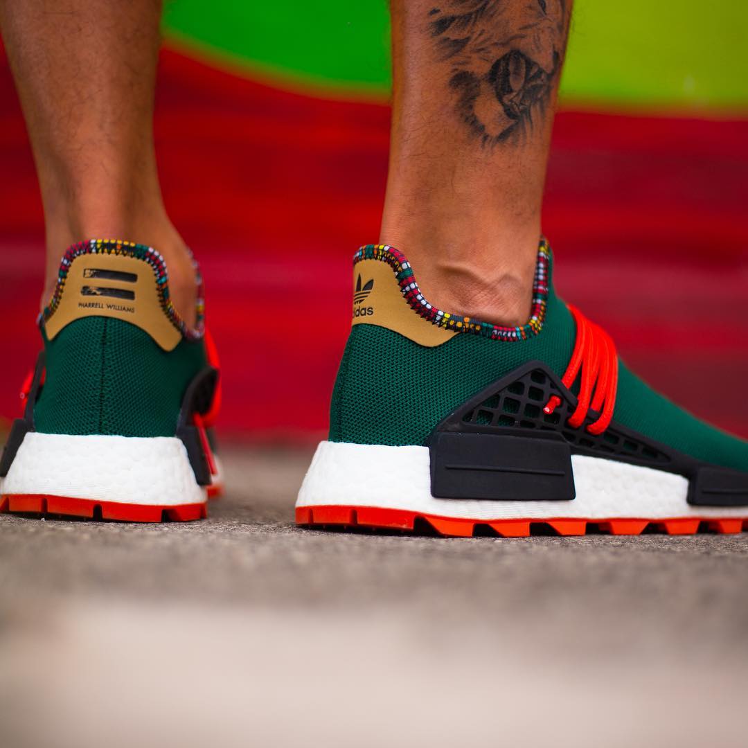 菲董,Pharrell,adidas NMD Hu Trai  中国限定竟然是红配绿！菲董联名 Hu NMD 上脚还不错！