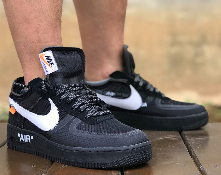 Nike,Off-White,Air Force 1  提前上脚展示！黑白配色 Off-White x Air Force 1 下月发售！