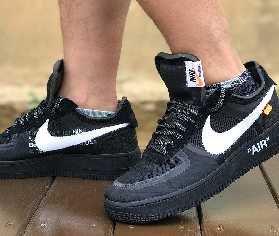 Nike,Off-White,Air Force 1  提前上脚展示！黑白配色 Off-White x Air Force 1 下月发售！