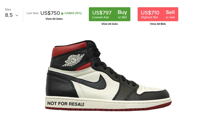 Air Jordan 1,AJ1,发售,禁止转卖,86142  “禁止转卖” 的 AJ1 海外突袭发售，市场价格你猜现在多贵了？