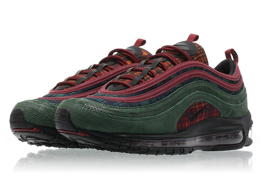 Air Max 97,Nike,发售,AT6145-600  复古夹克装扮！拼接格纹 Air Max 97 全新配色下周发售