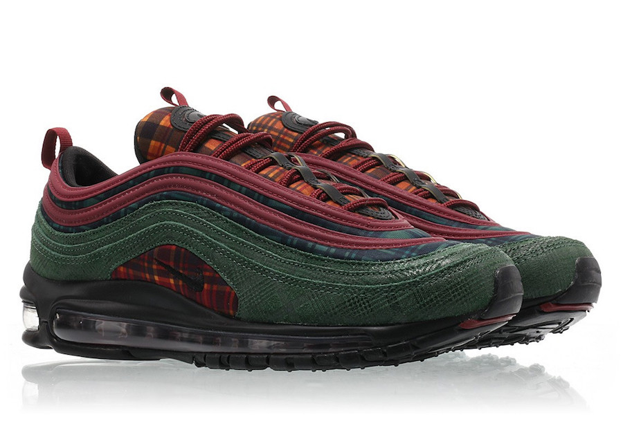 Air Max 97,Nike,发售,AT6145-600  复古夹克装扮！拼接格纹 Air Max 97 全新配色下周发售