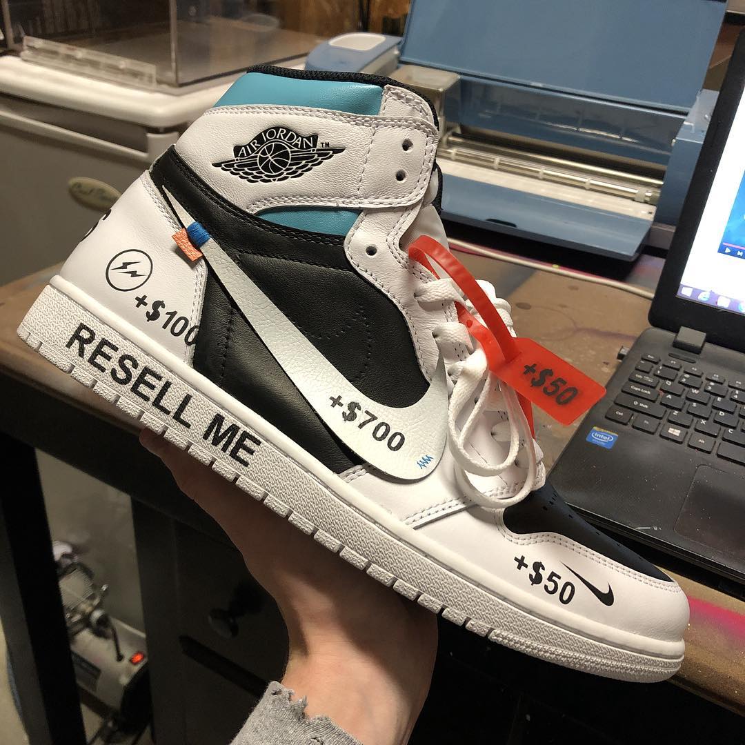 AJ1,Air Jordan 1  OFF-WHITE + 闪电双重联名加持！这双 AJ1 打脸禁止转卖！