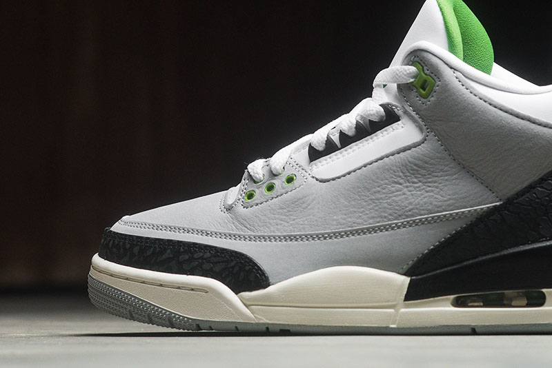 Air Jordan 3,AJ3,Chlorophyll,发  少有的清爽配色！看看这款 AJ3 新品实物到底有多美