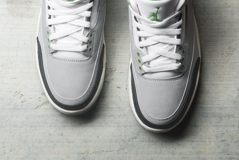 Air Jordan 3,AJ3,Chlorophyll,发  少有的清爽配色！看看这款 AJ3 新品实物到底有多美