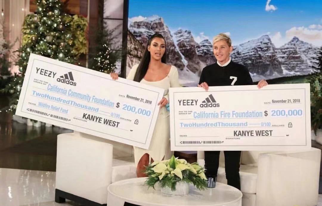 Kanye,Yeezy  加州山火灾害捐了 50 万美元！专注慈善的侃爷真是魅力十足