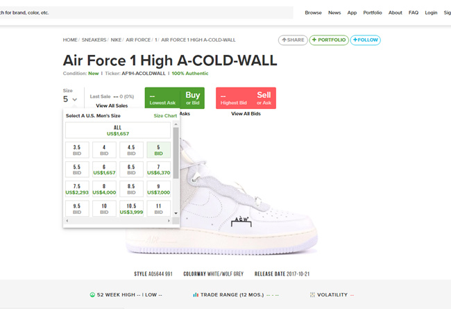 A-COLD-WALL*,Nike,ACW,发售,af1,A  天价亲友限定你也有机会入手！ACW x Air Force 1 本月发售