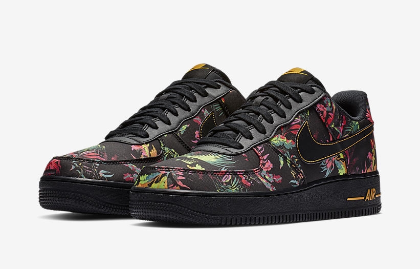 Nike,Air Force 1 Low,Black Flo  罕见的黑色花卉主题！Nike Air Force 1 Low 新品首次曝光！