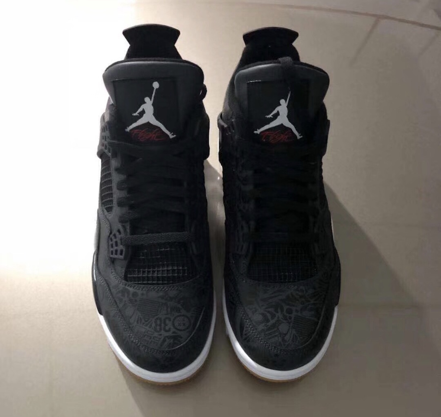 Air Jordan 4,AJ4,发售  实物首度曝光！全新黑镭射 Air Jordan 4 下月发售