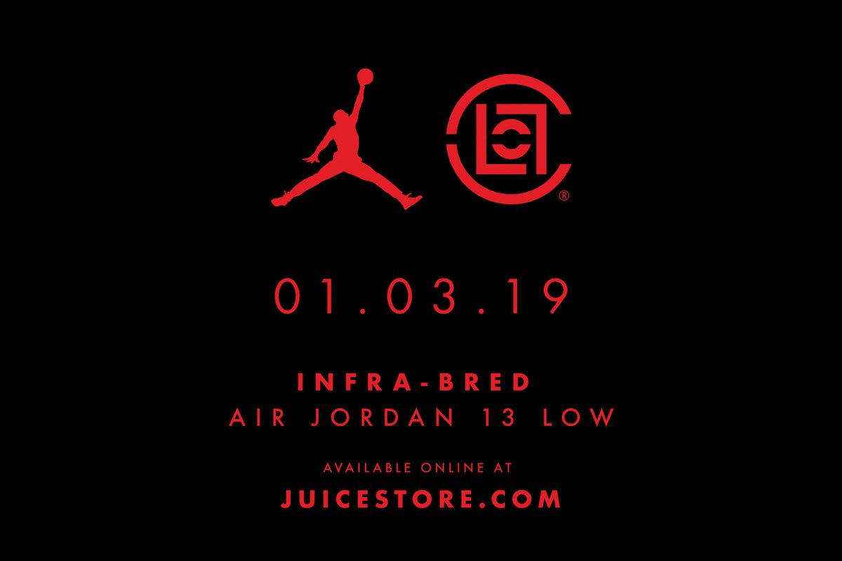CLOT,AJ13,Air Jordan 13  黑红 CLOT x Air Jordan 13 Low 即将登陆 JUICE 官网发售！