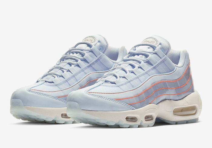 Nike,Air Max 95,918413-400  鞋面透明材质加持！Nike Air Max 95 全新配色曝光