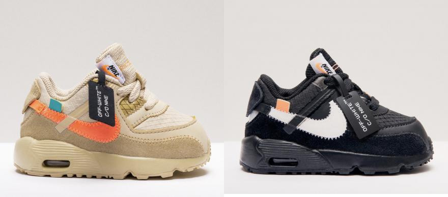 OFF-WHITE,Air Max 90,Nike  别忘了！这次的 OW x Air Max 90 依然有童鞋！