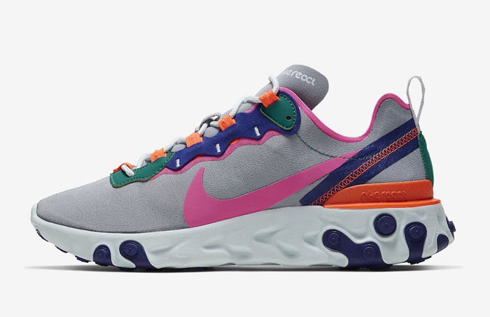 Nike,React Element 55,BQ2728-0  活力四射的撞色设计！全新 React Element 55 即将发售