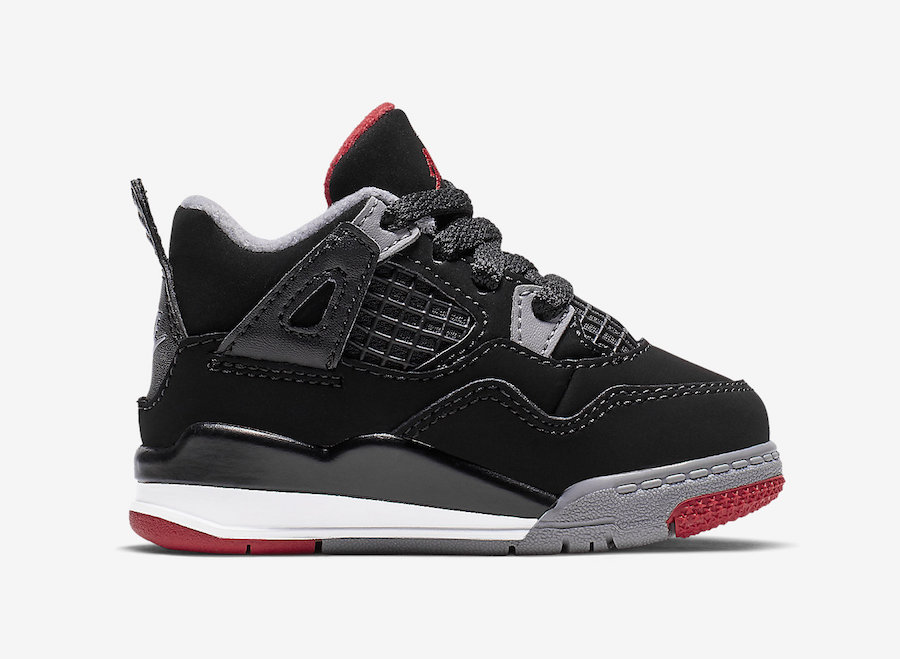 Air Jordan 4,Bred,AJ4，发售  还有超级可爱的婴童版本！黑红配色 Air Jordan 4 下月发售！