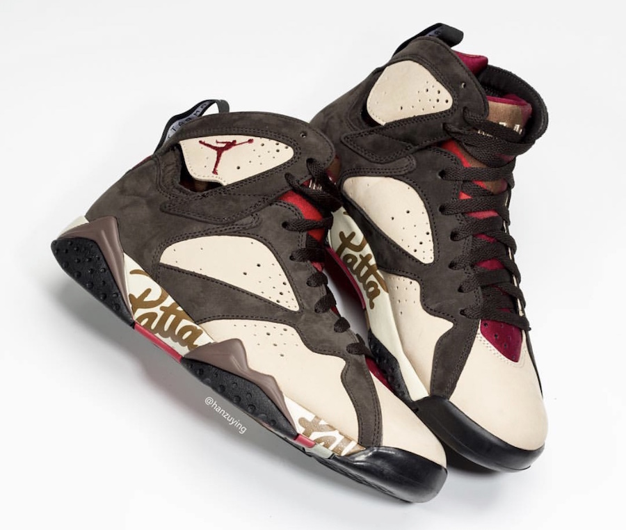 Nike,Air Jordan 7,发售  细节实物完整曝光！Patta x Air Jordan 7 六月发售