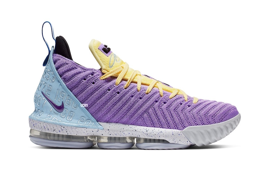 Nike,LeBron 16 Lakers,发售,CK476  特殊后跟设计！全新配色 Nike LeBron 16 “Lakers” 即将发售