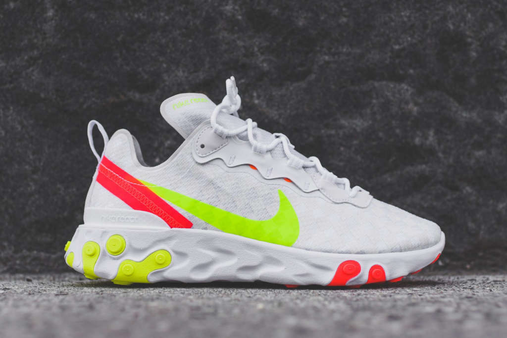 Nike,React Element 55c,发售  抢眼荧光色系，满满夏日气息！全新 React Element 55c 现已发售！