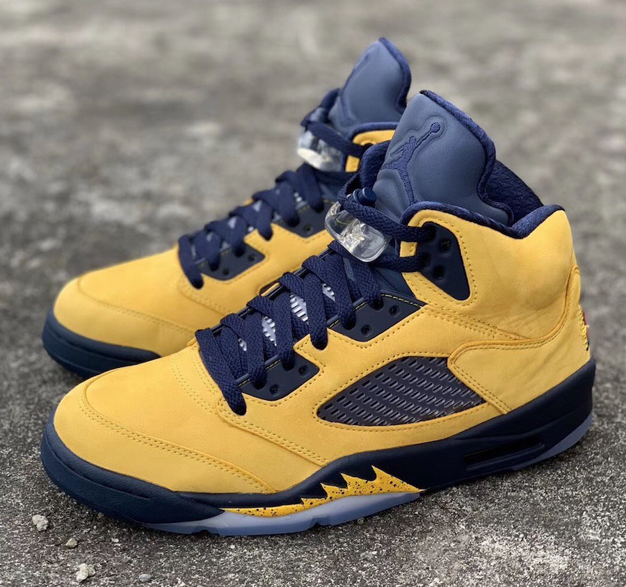 Air Jordan 5,Michigan,CQ9541-7  天价配色即将来袭！密歇根大学主题 Air Jordan 5 本周发售！