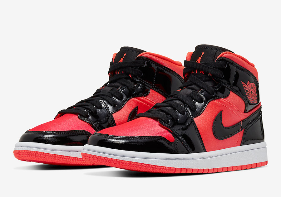 Air Jordan 1,Mid,WMNS,AJ1,BQ64  闪亮漆皮 + 细腻丝绸！全新配色 Air Jordan 1 Mid 惊艳登场！