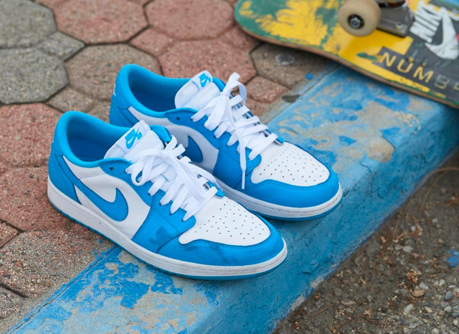 低帮北卡蓝aj1low明日发售上脚实拍图来了