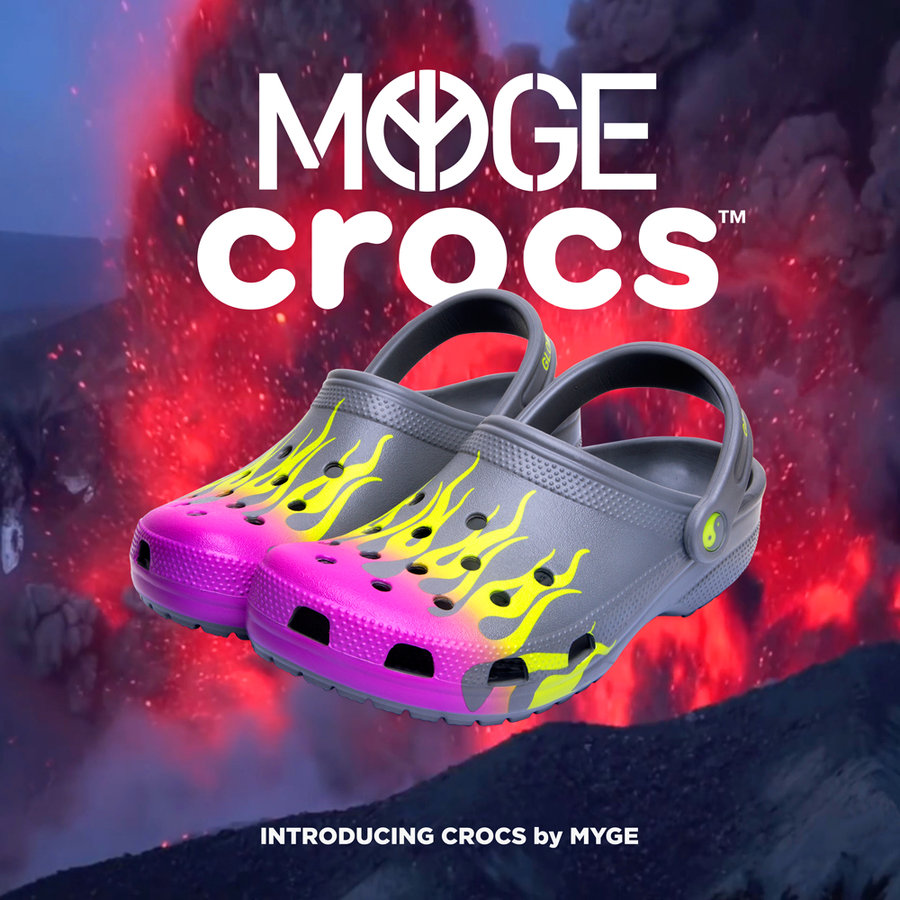 MYGE,CROCS,发售  以火山爆发为灵感！MYGE x CROCS 全新联名本周发售
