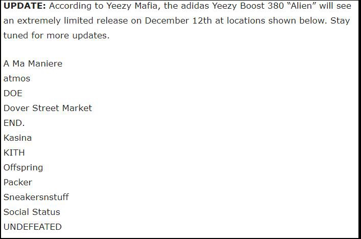 Yeezy Boost 380,FB6878,adidas  Yeezy Boost 380 “双 12” 发售！国内有可能在这 3 家店铺登场！