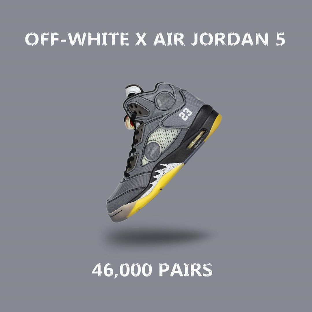 發售情報曝光OFF-White x Air Jordan 5「Sail」＋神秘配色將市售？ - 球鞋- SSwagger