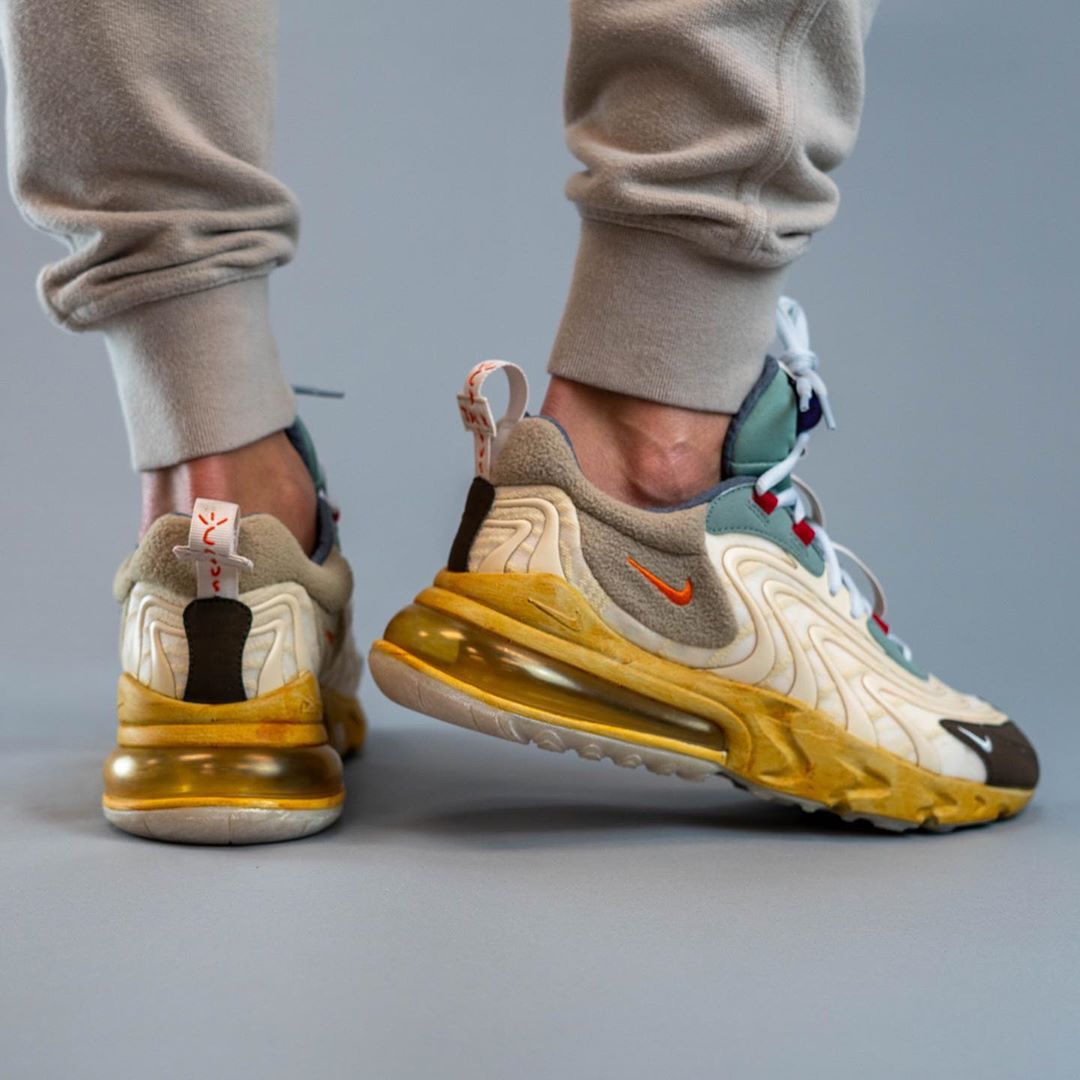 Travis Scott,Nike,Air Max 270  夸张做旧效果！TS x Nike 联名新鞋上脚来了！3 月发售！