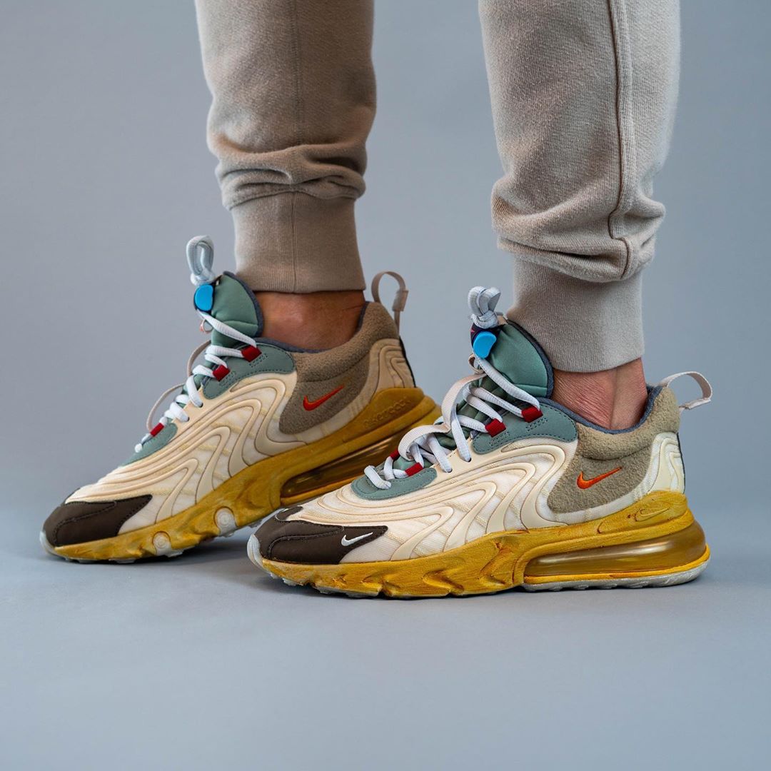 Travis Scott,Nike,Air Max 270  夸张做旧效果！TS x Nike 联名新鞋上脚来了！3 月发售！