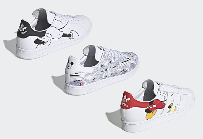 adidas,Mickey Mouse,Stan Smith  经典米老鼠 + 3D 漫画！这三双迪士尼联名鞋你打几分？