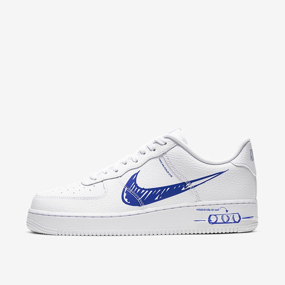 Nike,Air Force 1  Swoosh Logo 太特别！全新手绘风格 Air Force 1 官图释出！