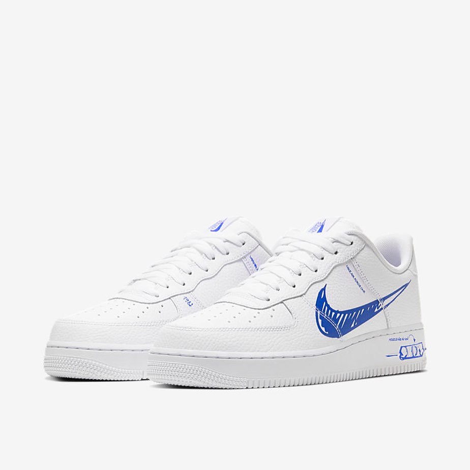 Nike,Air Force 1  Swoosh Logo 太特别！全新手绘风格 Air Force 1 官图释出！