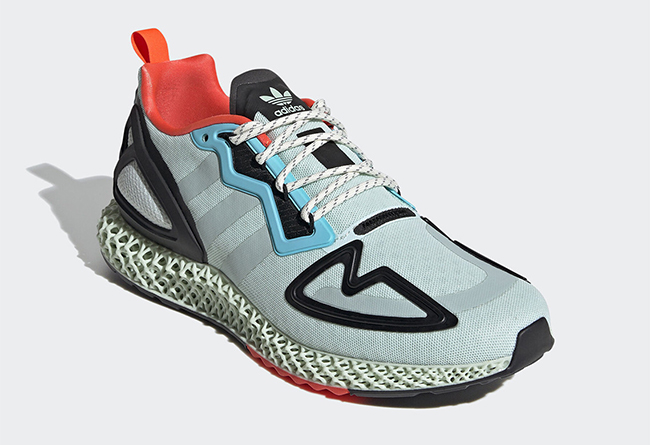 adidas,ZX 2K 4D,Dash Green,FV8  清新薄荷绿色！这双 adidas ZX 2K 4D 太适合春天穿了！