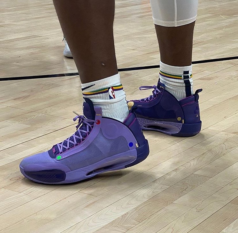 zion,air jordan 34,aj34,  锡安上脚全新配色 air jordan 34!