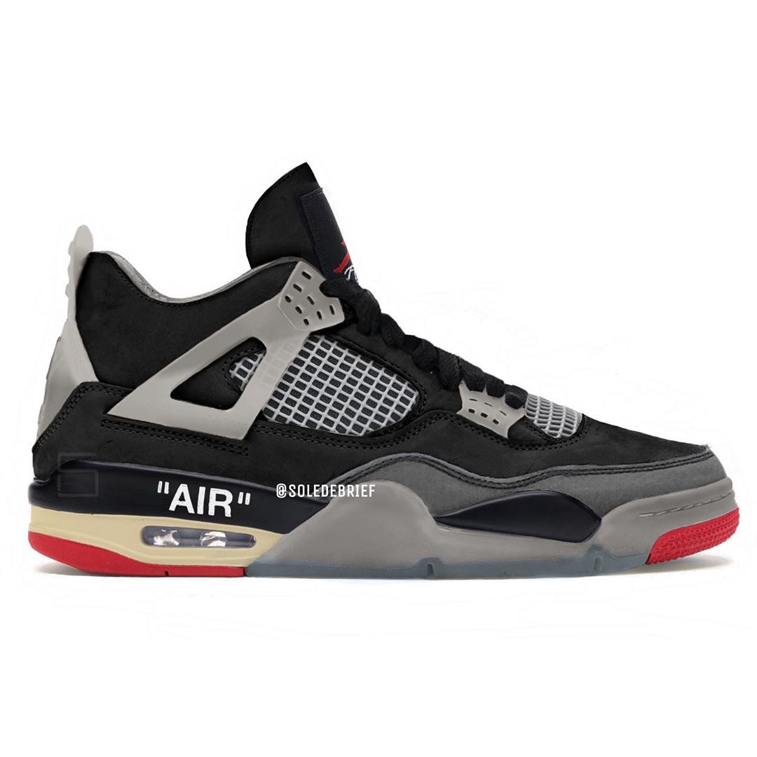 aj4offwhite联名,aj4白帆 黑红offwhitexaj4上脚照曝光传闻八月发售
