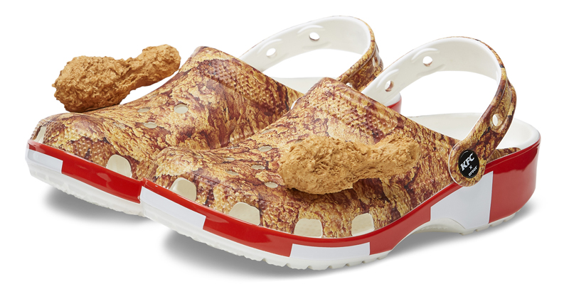 KFC,CROCS,发售  鞋上有块炸鸡！KFC x CROCS 联名拖鞋明日正式发售