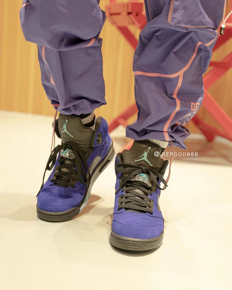 aj5,air jordan 5,alternate gra 紫葡萄 air jordan 5 实物上脚曝光