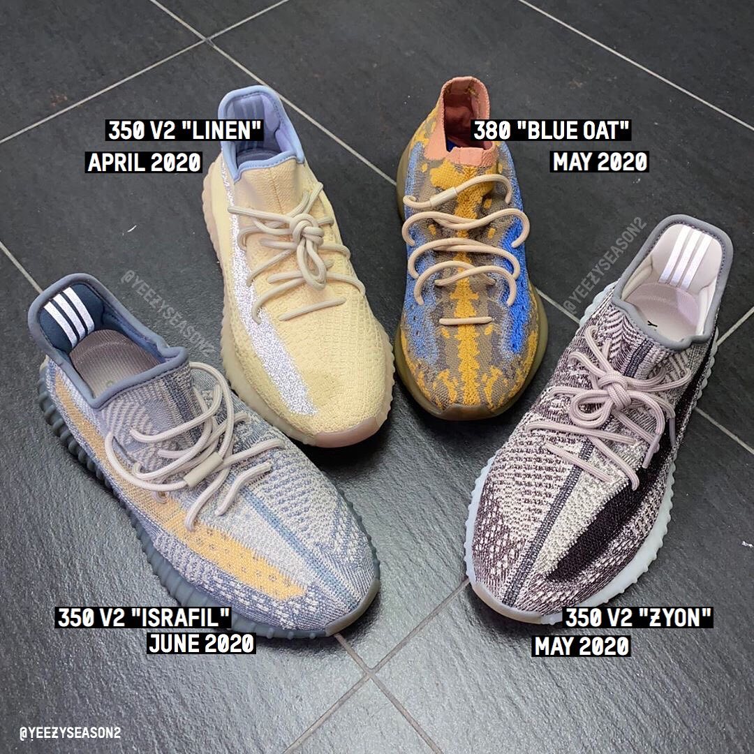 Yeezy 380,Yeezy 350 V2,发售  黑武士 Yeezy 380 首次曝光！还有 4 双 Yeezy 新品即将发售！