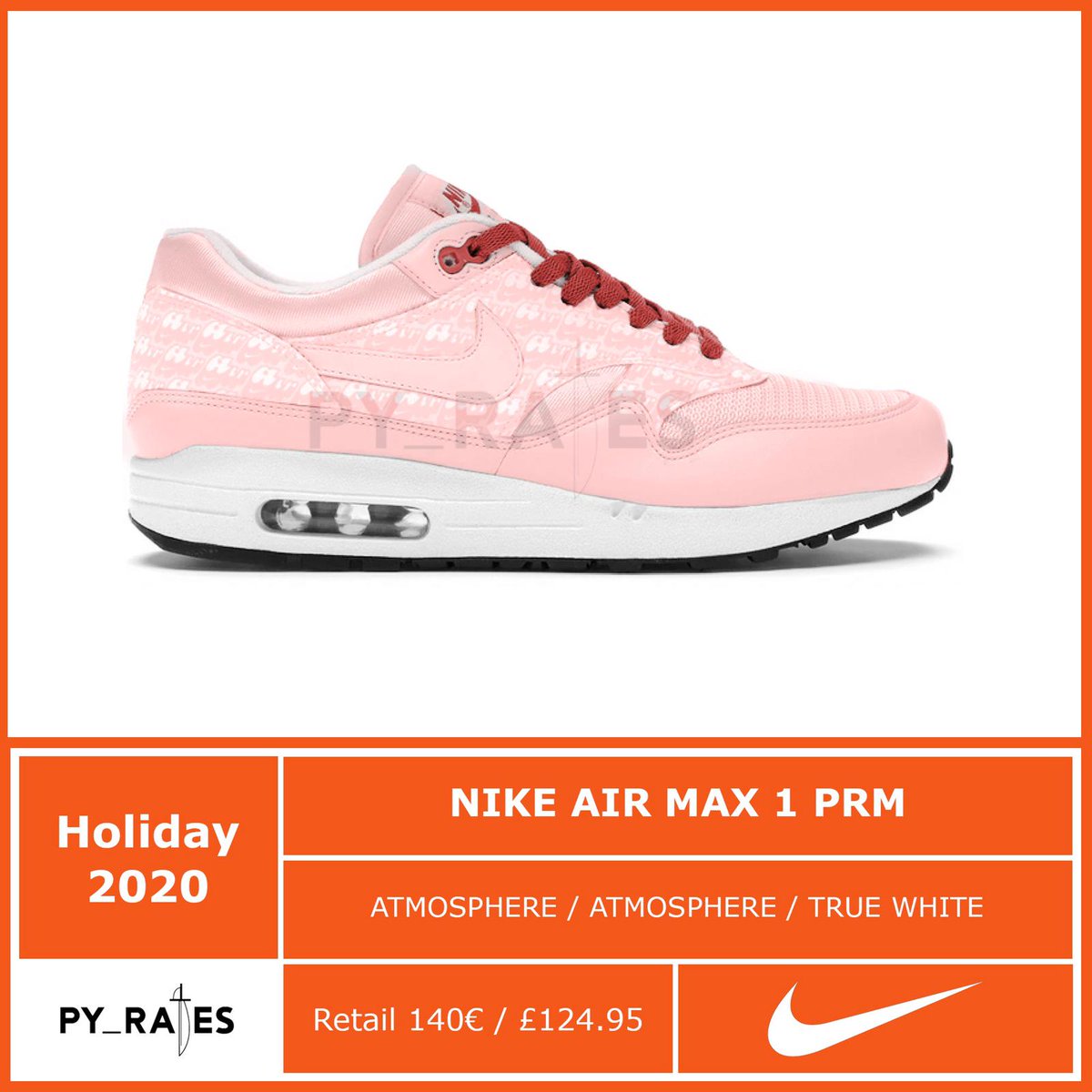 Air Max 1,Nike  清新粉色装扮！Air Max 1 “Pink Lemonade” 即将回归！