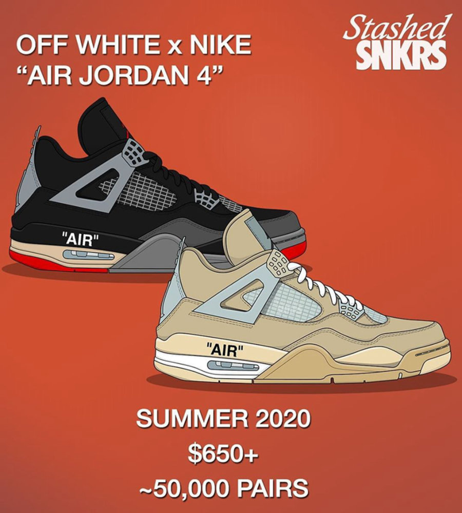 OFF-WHITE,AJ,AJ4,Air Jordan 4,  别忘了 OW x AJ4 今夏发售！传闻货量紧张，不好抢！