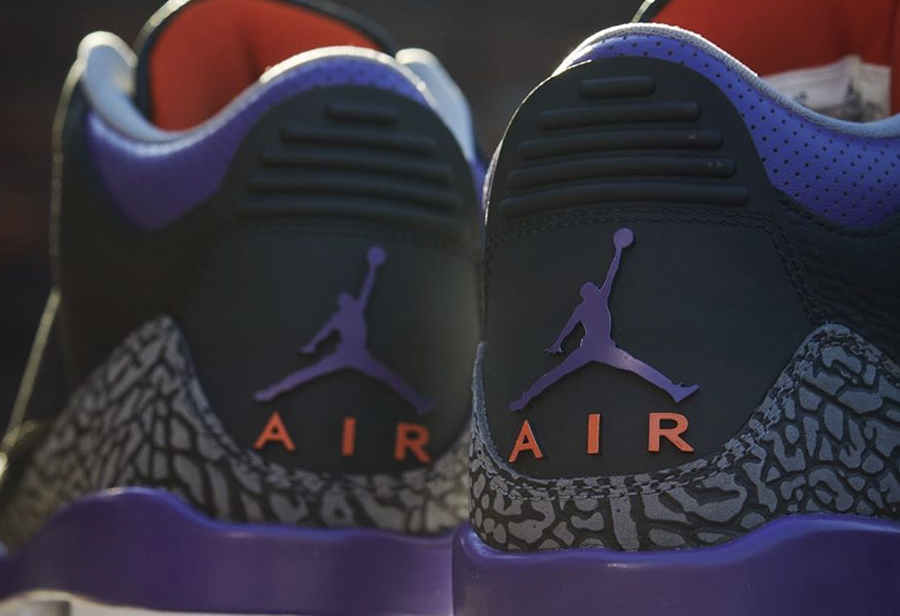 Air Jordan 3,AJ3,CT8532-050,发售  更像太阳配色！黑紫 Air Jordan 3 最新美图来了！本周发售！