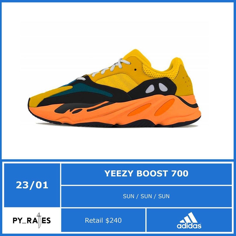 Yeezy,Yeezy Boost 700,Sun  Yeezy 700 定价首次下调！全新太阳配色月底发售！