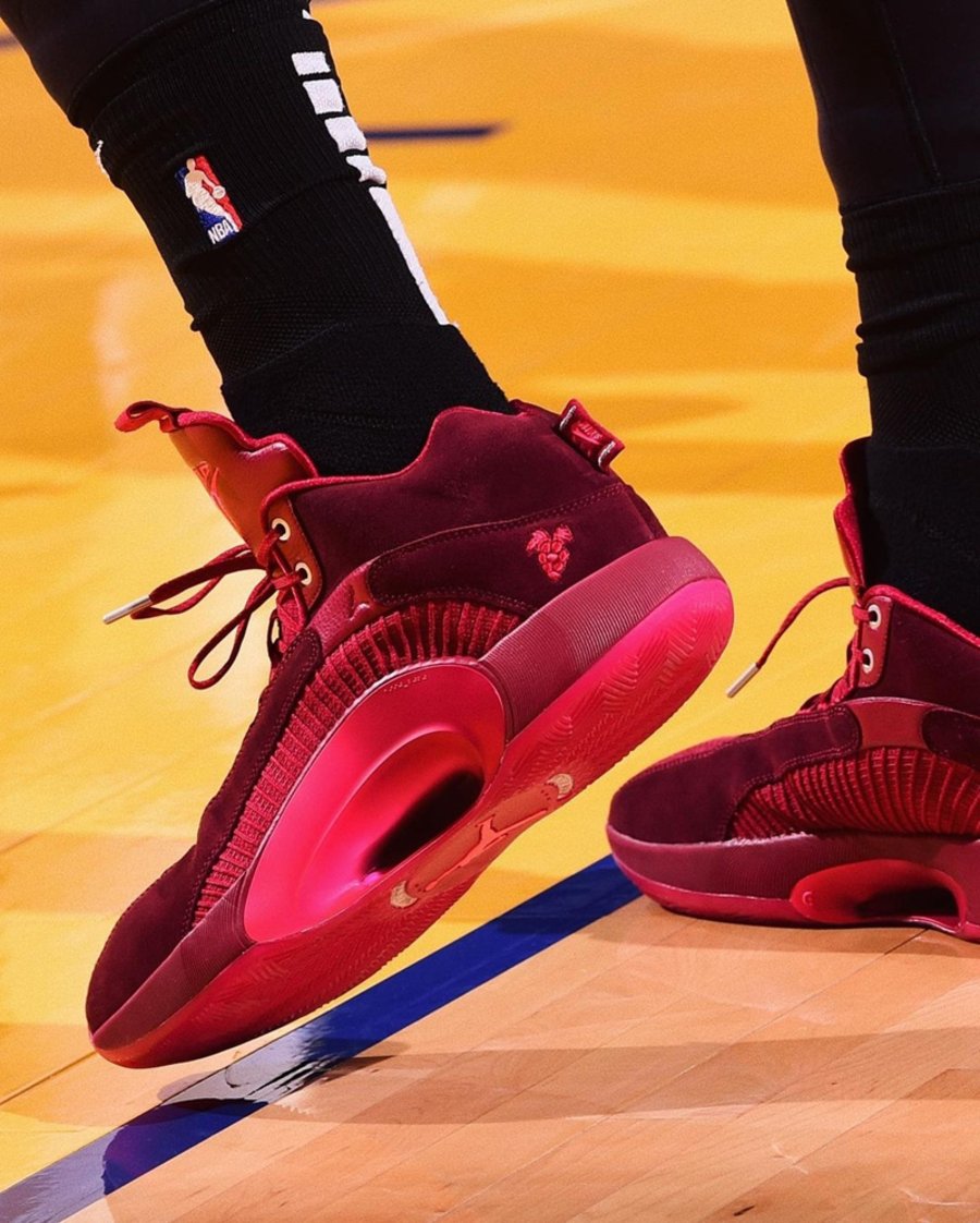 彩色大理石花纹点缀airjordan35东契奇pe配色曝光