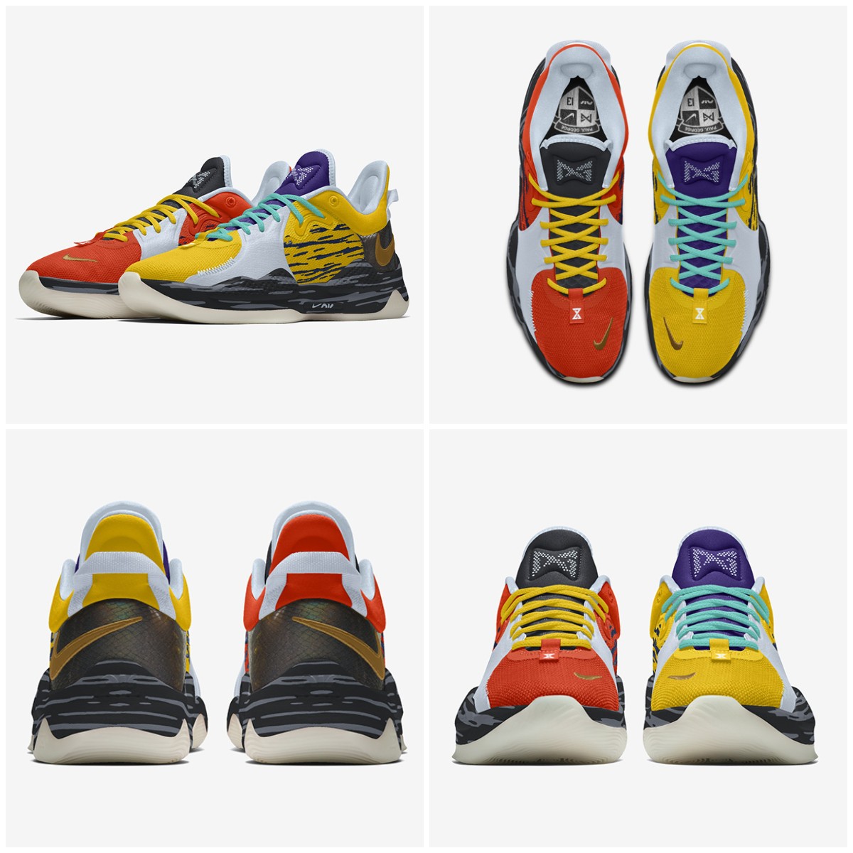 回到家乡球队快船效力,洛杉矶主题配色自然没跑.