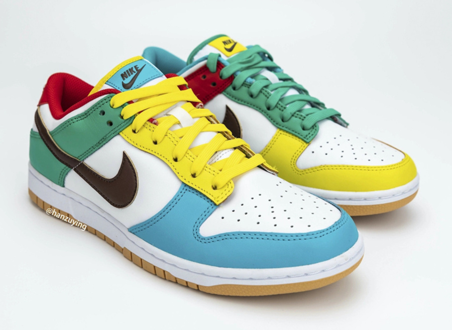 Nike,Dunk,DH0952-100,Free 99  炫彩鸳鸯太吸睛！等了半年多的 Dunk 实物细节来了！