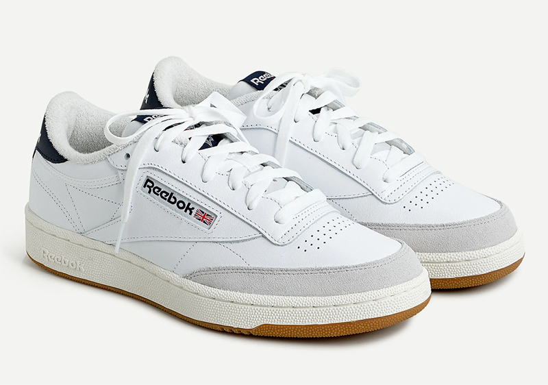 J.Crew,Reebok,Club C,EB9365  经典复古造型！J.Crew x Reebok 全新联名现已发售！